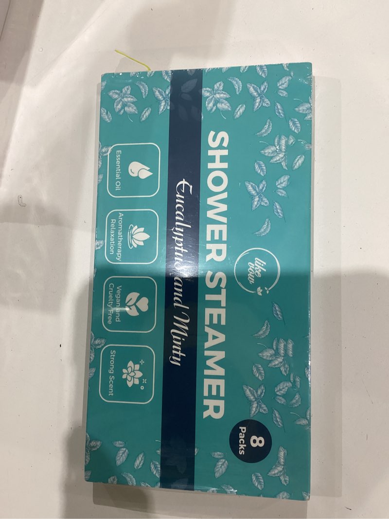 Condition photo showing New/Like New for Shower Steamers Aromatherapy - 8 Pack Eucalyptus Shower Steamers for Women & Men with Essential Oils, Natural Stress Relief & Self Care Shower tablets for Spa, Mothers Day Gift, Birthday and Christmas 1.05 Ounce (Pack of 8)
