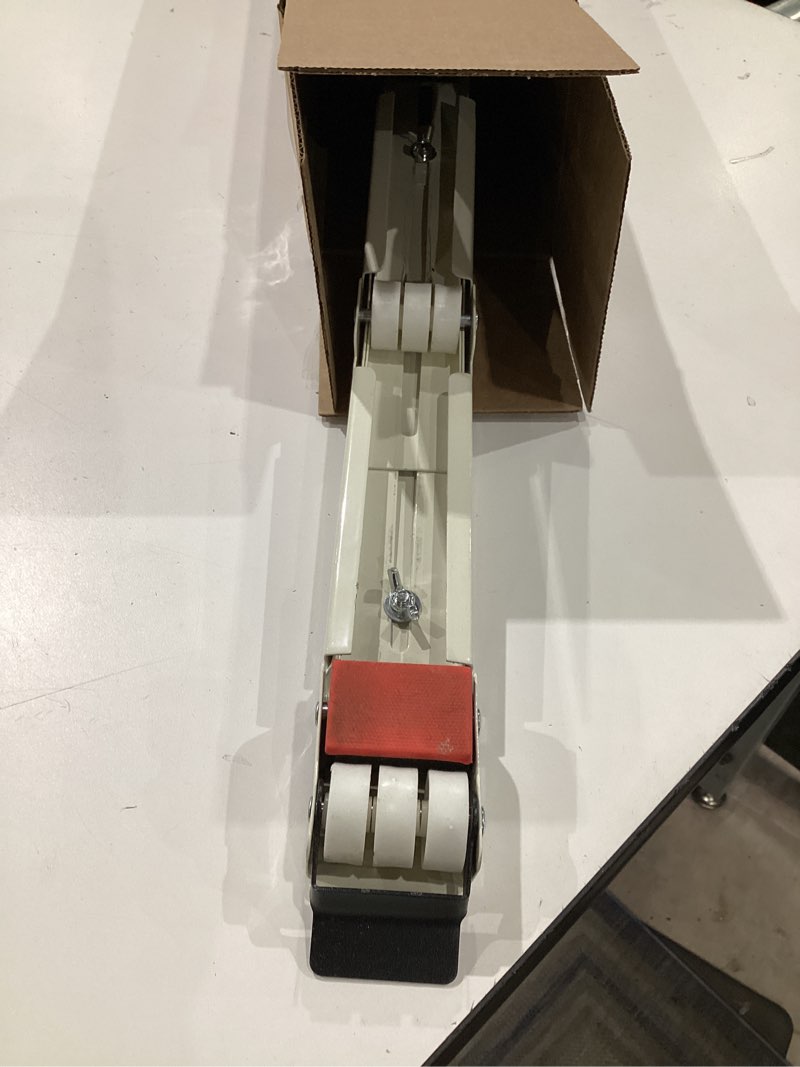 Condition photo showing As Is for extendable appliance rollers with lifter tool, heavy duty furniture movers for refrigerator, washer, dryer, sofa & furniture moving base white