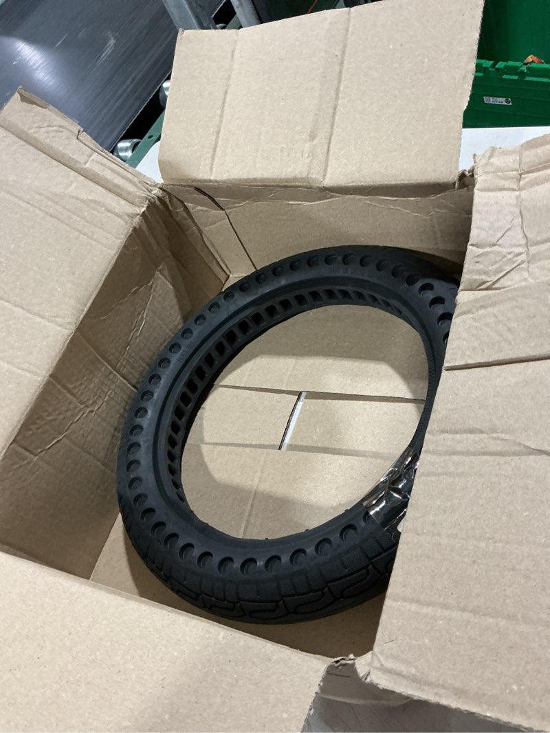 Condition photo showing As Is for bicycle solid tire 14x2.125, rubber honeycomb tubeless tire, 14 inch explosion-proof anti-puncture solid tires, for electric bike