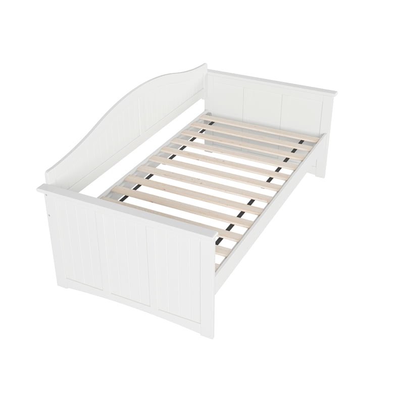 AFI Nantucket Mid-Century Solid Wood Twin Daybed in White