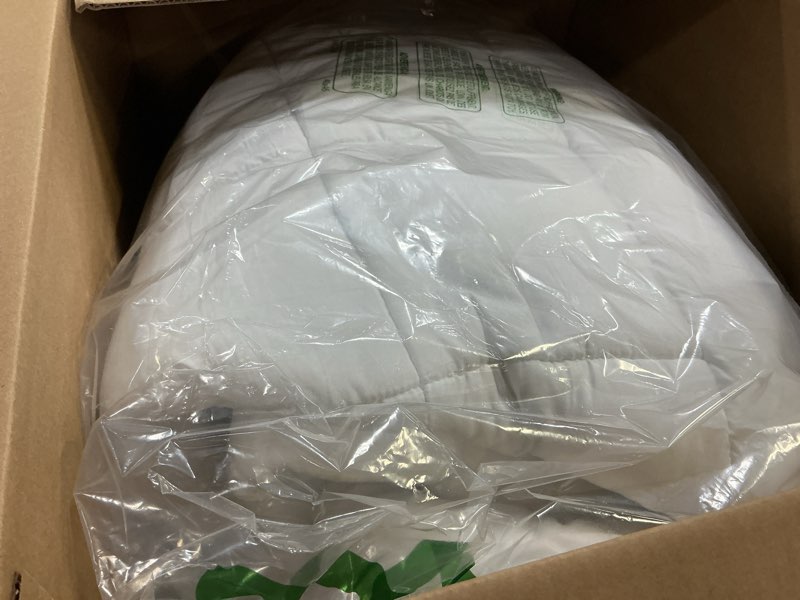 Condition photo showing As Is for Ultra Soft Full Size Mattress Topper - Viscose Made from Bamboo Pillow Top Mattress Pad for Back Pain Relief - Naturally Cooling for Hot Sleepers, Green Green Full