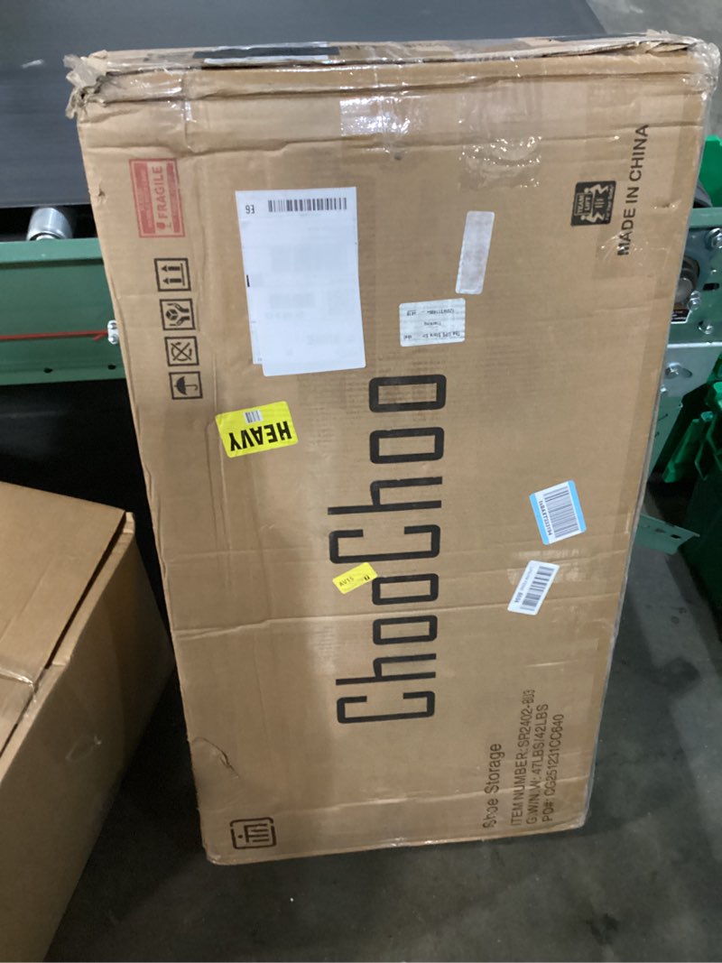 Condition photo showing New/Like New for choochoo shoe storage cabinet with 2 flip drawers, deodorizing shoe organizer storage for entryway, freestanding hidden slim narrow shoe rack cabinet, blue blue 2-drawers