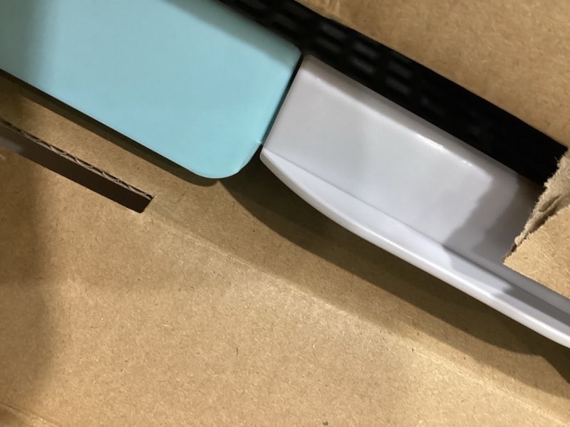 Condition photo showing As Is for CUHIOY Dog Potty Tray Toilet 20"x14" - Indoor Pee Pad Holder with 8pcs Training Pads, Puppy Mesh Potty with Secure Latch for Small Medium Puppies - Blue