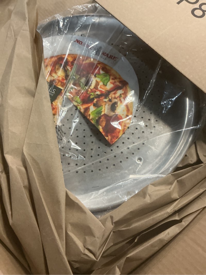 Condition photo showing As Is for Nordic Ware Naturals 16" Air Crisp Perforated Aluminum Pizza Pan, Set of 1 16-Inch 16" Crisper, 1-Pack