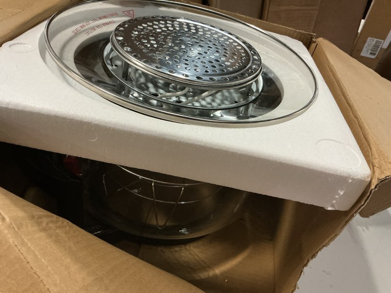Condition photo showing Good Condition for 20l 3-in-1 glass air fryer, 360 ° circulating heating, high-precision glass body, healthy kitchen baking, toaster, broiler, toaster, steamer, and grill (3)