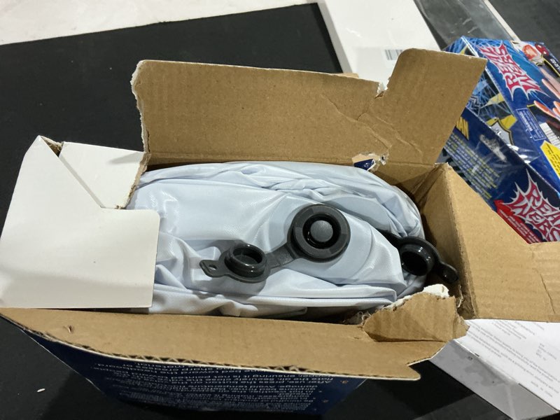 Condition photo showing As Is for LUMARA Toddler Airplane Bed - Inflatable Airplane Bed for Toddlers, Plane Baby Mattress for Kids - Blow Up Air Mattress for Child Flight Sleep with Safety Belt, Innovative Valves, No Pump Needed Blue