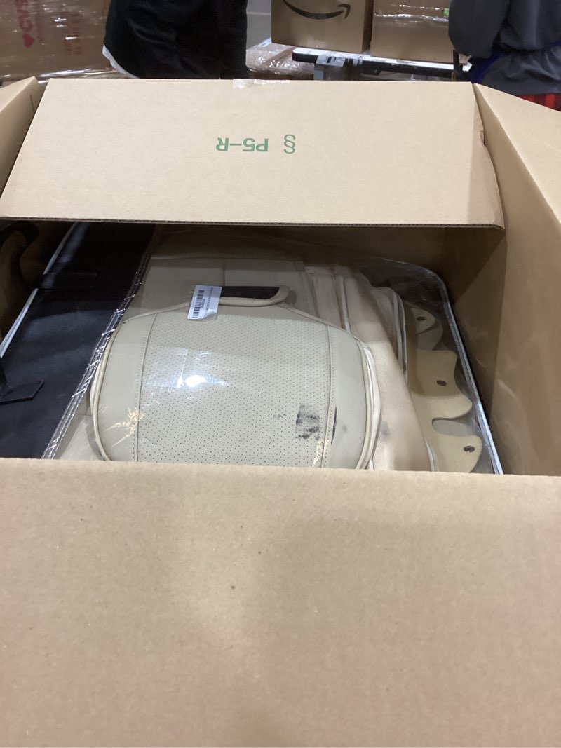 Condition photo showing Good Condition for Chezope Car Seat Covers Full Set Universal Fit for Most Cars SUV Sedans Trucks Leather Car Seat Cushion Automotive Seat Cover Car Accessories Waterproof Car Seat Covers SUV (Beige)