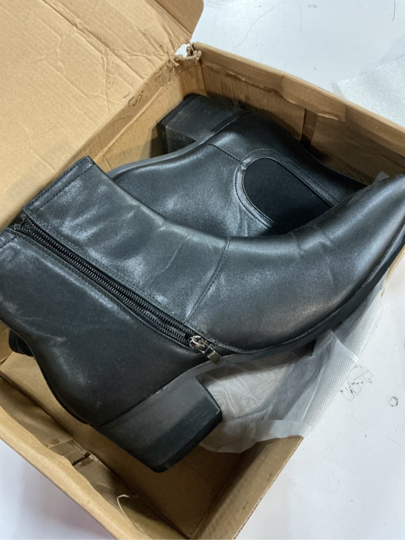 Condition photo showing Good Condition for (size:43)sharssidanzar chelsea ankle boots for men,heel retro walking motorcycle dress boots km305us 7.5 blackai