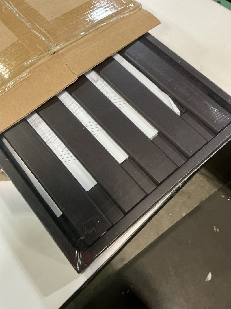 Condition photo showing New/Like New for SONGMICS Shoe Rack Bench, 3-Tier Bamboo Shoe Storage Organizer, Entryway Bench, Holds Up to 286 lb, 11.3 x 27.6 x 17.8 Inches, for Entryway Bathroom Bedroom, Ink Black ULBS04H