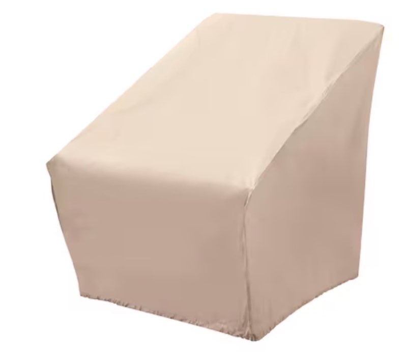 style selections tan polyester patio furniture cover for oversized chair