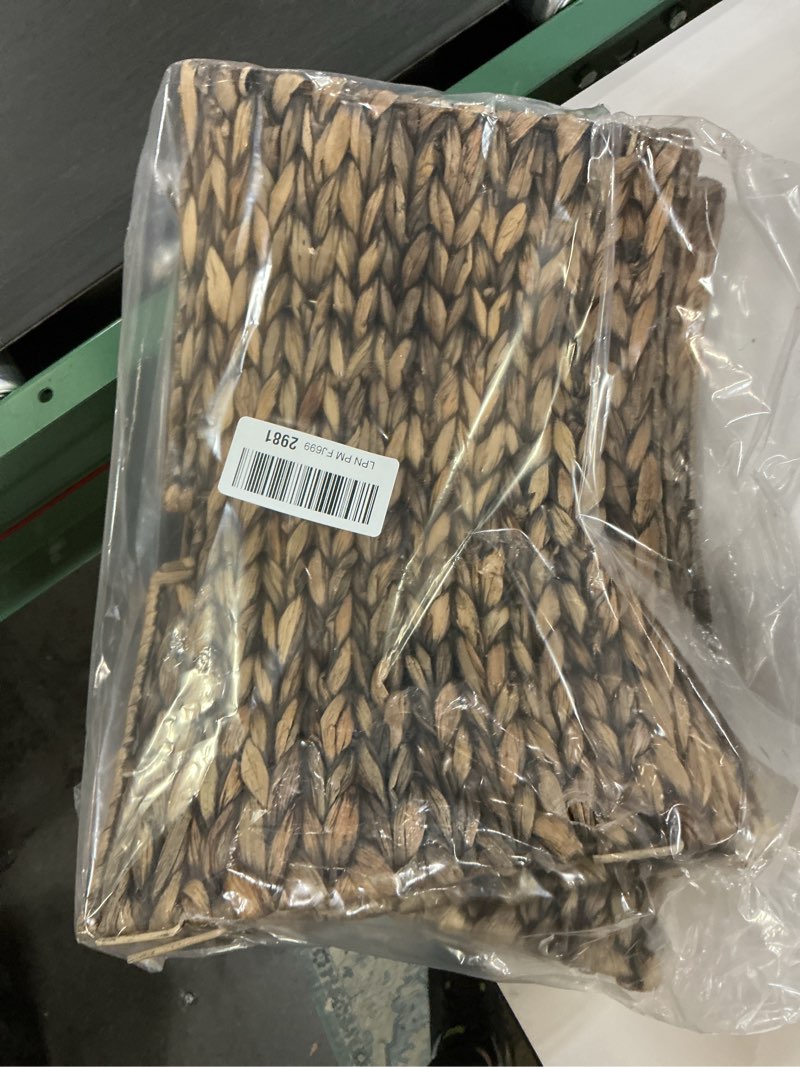 28in Christmas Tree Collar - Woven Hyacinth Tree Collars for Artificial Trees - Rattan Rustic Farmhouse Basket for Tree Base Cover with Cord Cut-Out for 6ft 7.5ft Tree (Brown) 28" Brown