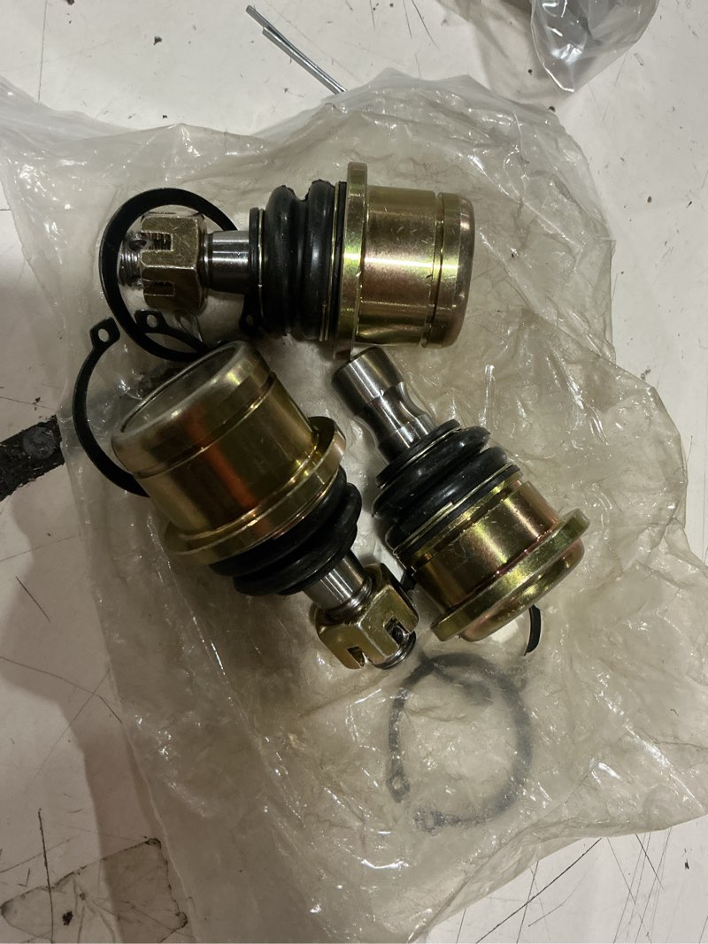 Condition photo showing As Is for kimiss 4pcs upper ball joint front lower suspension ball joint lower ball joints automotive replacement suspension ball joints tie rod end set for atv utv 400 450 500 550 700 750