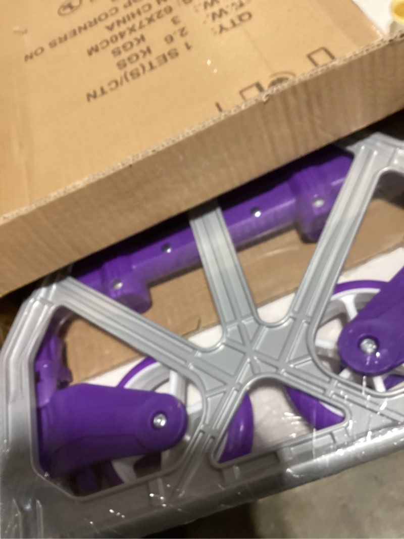 Condition photo showing New/Like New for FCH Folding Hand Truck Aluminum Portable Folding Hand Cart 165lbs Capacity Handy Dolly Cart Ideal for Home, Auto, Office,Travel Use,Purple