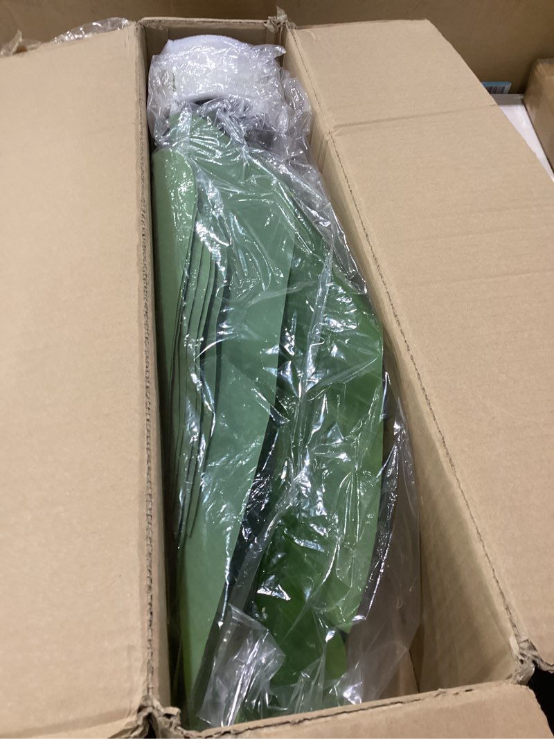 Condition photo showing New/Like New for artificial bird of paradise plant 4ft fake tropical palm tree with 8trunks faux banana leaf trees in pot for home indoor outdoor office modern decor housewarming gift?1pcs? 1pack 4ft
