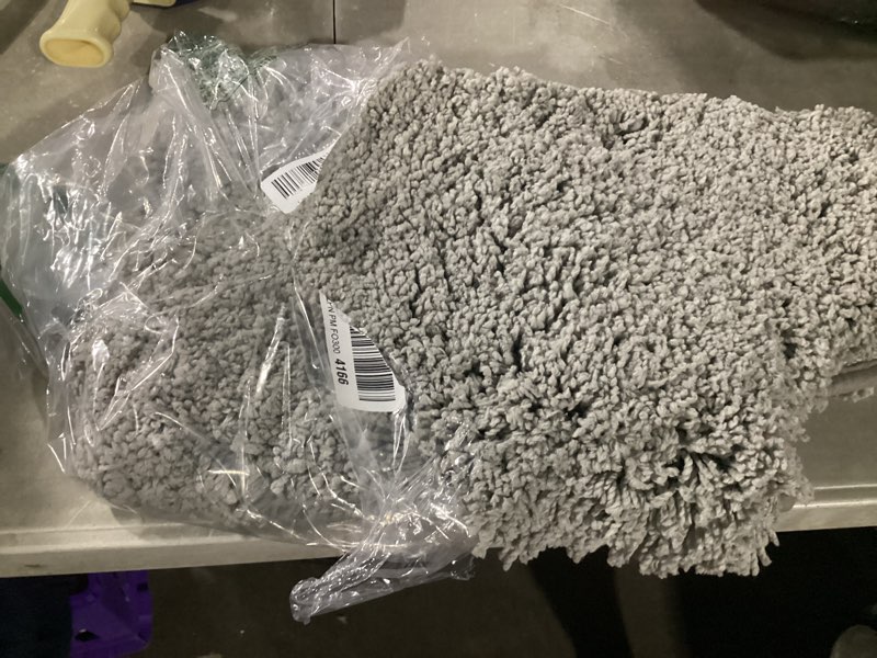 Condition photo showing Good Condition for Yimobra Toilet Rugs U Shaped Washable, Soft Absorbent Microfiber Bathroom Rugs, Non Slip Quick Drying Shaggy Bath Mat,Contour Bathroom Mats for Toilet Base, Home Essentials,24x20,Grey and White 24" x 20" Grey and White