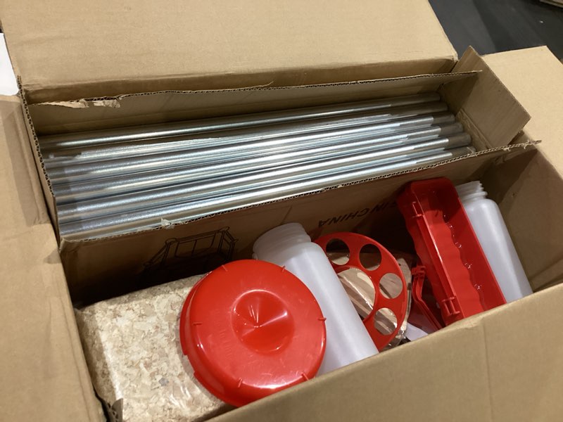 Condition photo showing Good Condition for all-in-one chicken brooder box for chicks starter kit with heater, perch, sawdust, feeder & waterer, large reinforced stainless steel frame poultry brooder for up to 30 baby chicks, ducks & quail heatingplate