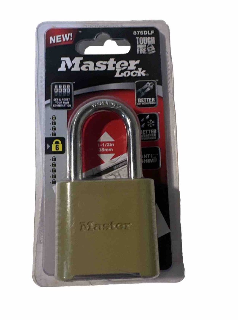 Master Lock | 875DLF | Set Your Own Combination Padlock 1 1/2" New Sealed