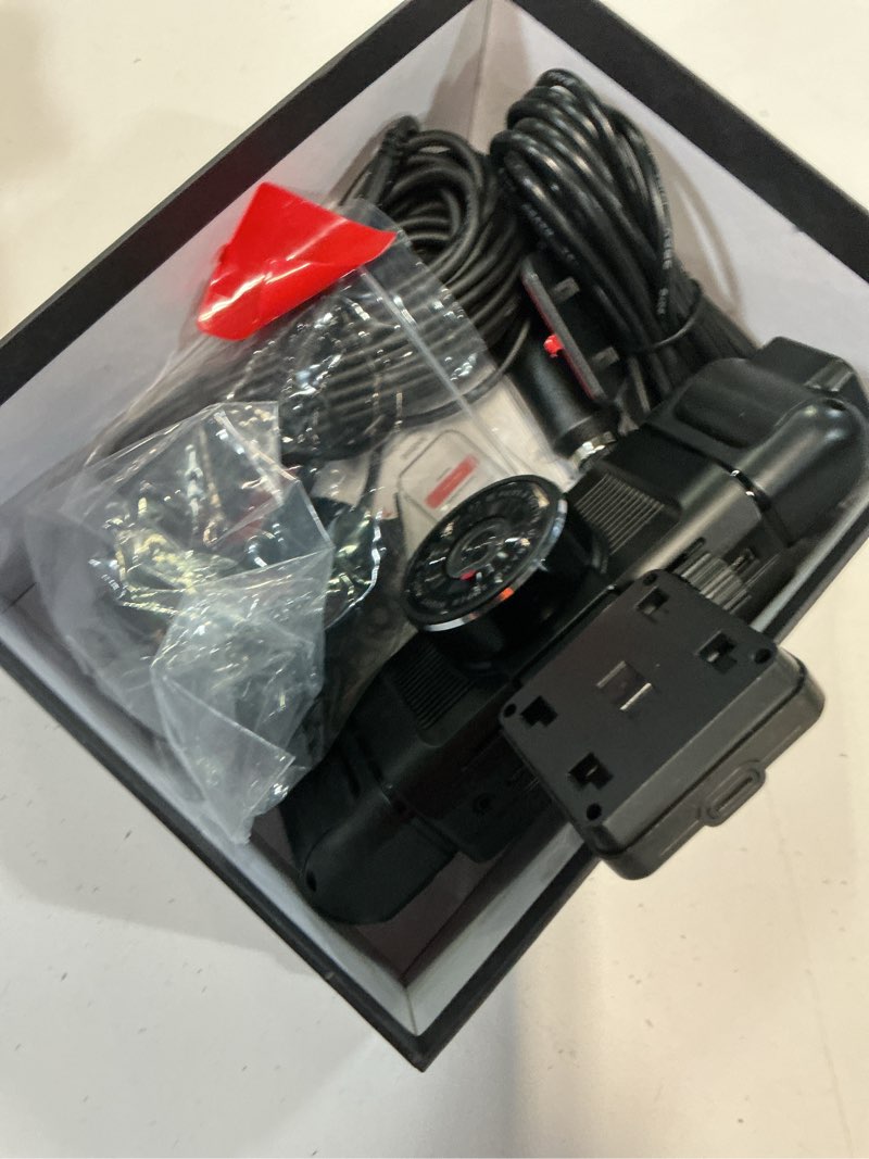 Condition photo showing As Is for transcend 64gb, dual 2k+1080p dash cam front and rear inside, 140 wide-angle, 2.4 display, built-in wifi gps,g-sensor, night vision, loop recording, parking mode, adas, for cars taxi - ts-dp550b-64g 64gb dp550b (enhance night vision)