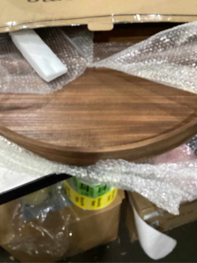 Condition photo showing Good Condition for round decorative tray, extra large wooden serving tray with handles, 11.8in vintage brown decorative trays for coffee table,kitchen counter,bandejas decorativas wood 19.6"