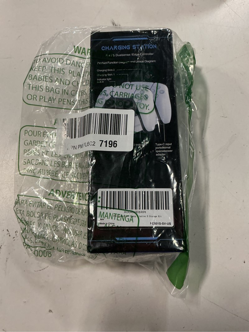 Condition photo showing New/Like New for P5 Controller Charger Station for PlayStation 5 Dualsense Controllers: Fast Dual Controller Stand Charger Dock-LED P5 Charging Station Accessories for PlayStation 5 Faceplates with AC Adapter Black and White