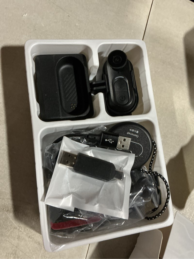 Condition photo showing As Is for 4k mini body camera 128gb – thumb size wearable action cam, hands-free pov recording, portable body worn camera for travel, cycling, sports, pets, outdoor adventures
