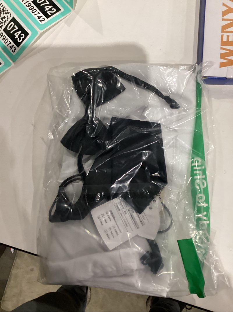 Boys Uniform Dress Shirt Cotton Long Sleeve Button Down White Tops with Tie & Bowtie Set for School 