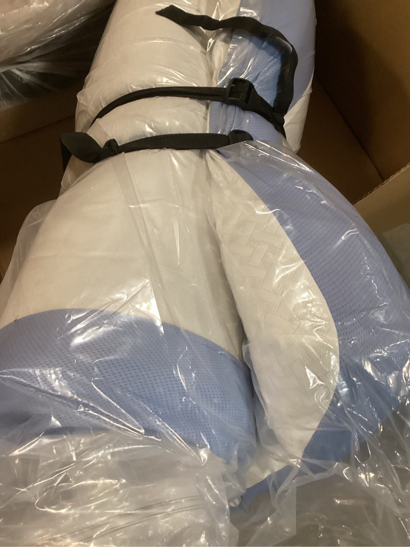 Condition photo showing As Is for Zinus 12 Inch Full Cooling Essential Memory Foam Mattress [NewVersion], Fiberglass Free, Medium Feel, Breathable Cooling Layers, Certified Safe Materials White Full 12" Cooling (New Box)