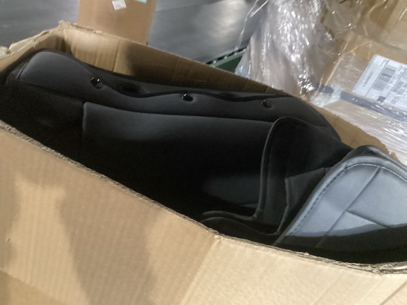 Condition photo showing New/Like New for car pass faux leather car seat covers front seats only, 3d foam support car seat covers, universal fit for trucks vans suvs sedans automotive comfortable, airbag compatible 2 pieces front solid black black front