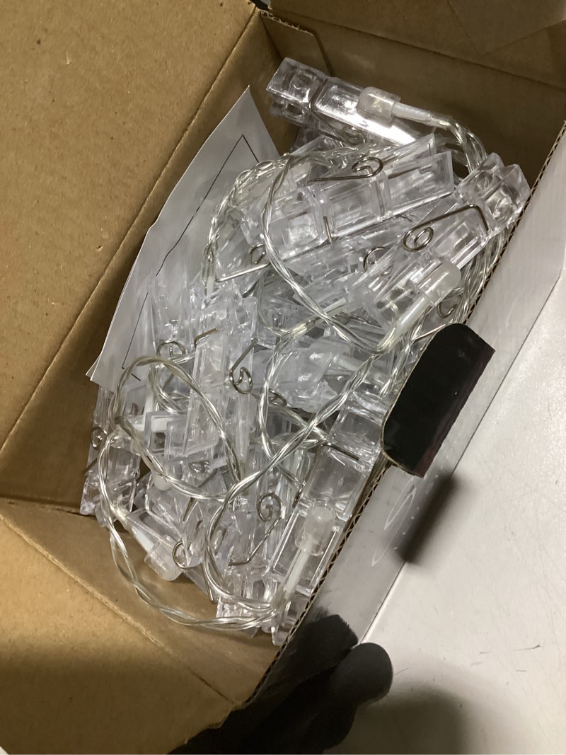 Condition photo showing Good Condition for solhice 20ft photo clips string lights color changing 40 leds, hanging lights for teen girls room decor, teenage christmas gifts, indoor bedroom usb wall lights for pictures with remote