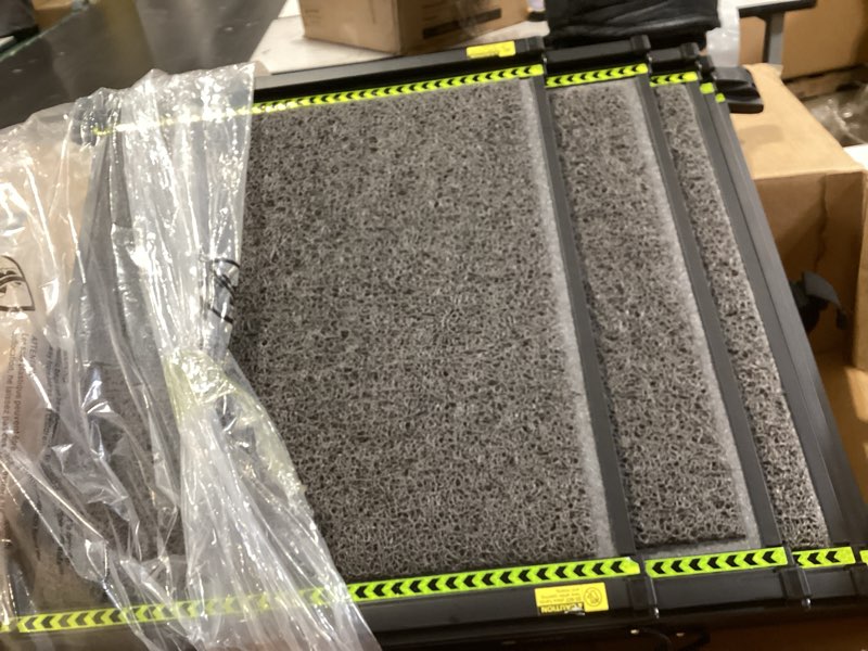 Condition photo showing Good Condition for veehoo telescoping dog ramp for car truck suv, 71" long 20" wide lightweight aluminium pet ramps with non slip surface for large dogs, portable compact outdoor ramp for dog to get in car, up to 110lbs black 71" l x 20" w