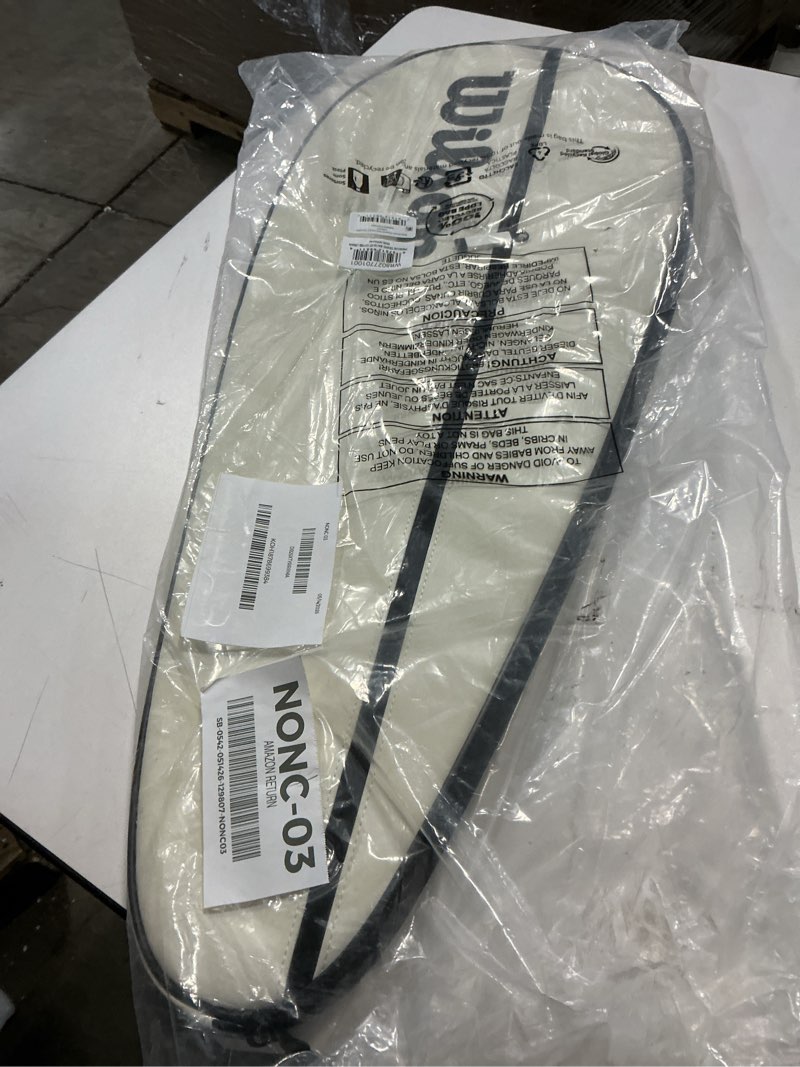 Condition photo showing Good Condition for wilson premium tennis racket cover - holds 1 racket, cream