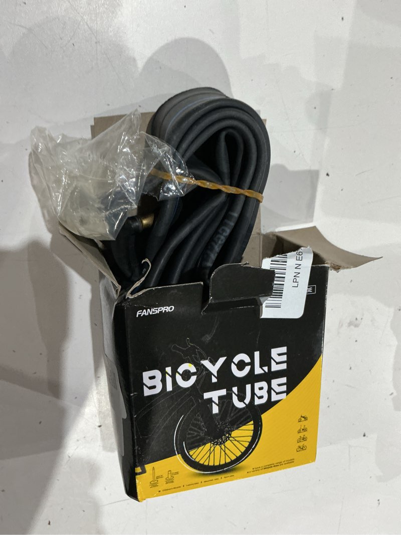 Condition photo showing As Is for fanspro 2 pack heavy-duty 14 x 2.125 electric bike inner tubes with angled schrader valve & 2 tire levers, reinforced butyl puncture-resistant replacement for electric scooters, e-bike, bicycle tires
