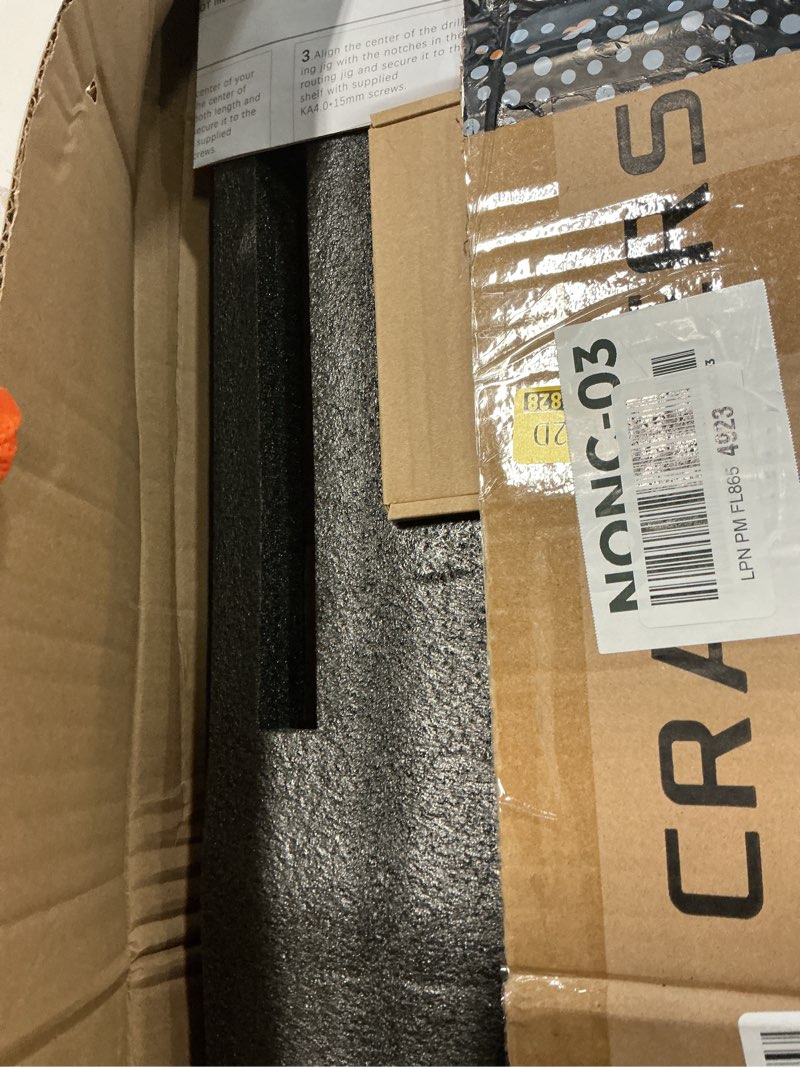 Condition photo showing Good Condition for 1pc floating shelf bracket heavy duty,decorative floating shelf hardware hidden black metal fireplace mantel brackets (22"x8"x1.0" without tools)