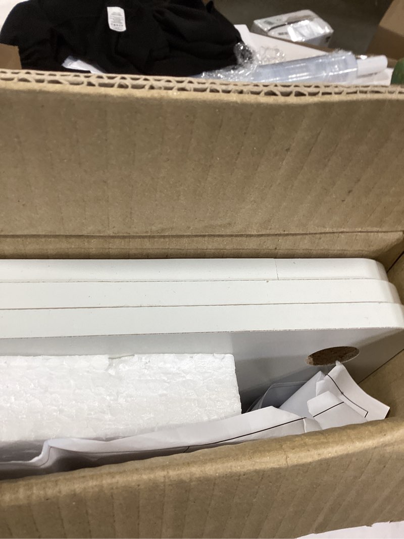 Condition photo showing New/Like New for Furinno Turn-N-Tube Book Shelf, 3-Tier Bookshelf, Bookcase with Multipurpose Compact Display Rack, 11.6 x 23.6 x 29.6, for Living Room, Bedroom, Home Office, White/White White 3-Tier, Round Tubes