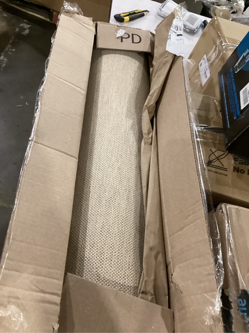 Condition photo showing As Is for dexi hallway runner rug 2'4"x10', non slip rubber backed runners carpet, ultra thin entryway rugs indoor for kitchen hallway entrance bedroom, beige 10' x 2'4" (rectangular) beige