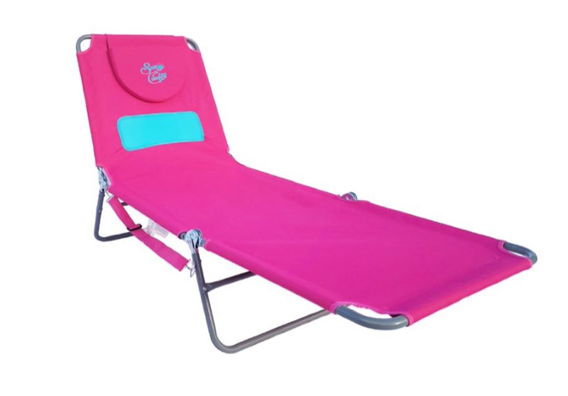 Hootie Hammock lay-flat ladies comfort lounger beach chair Paradise Pink designed by a Woman for Women Comfort Lounger