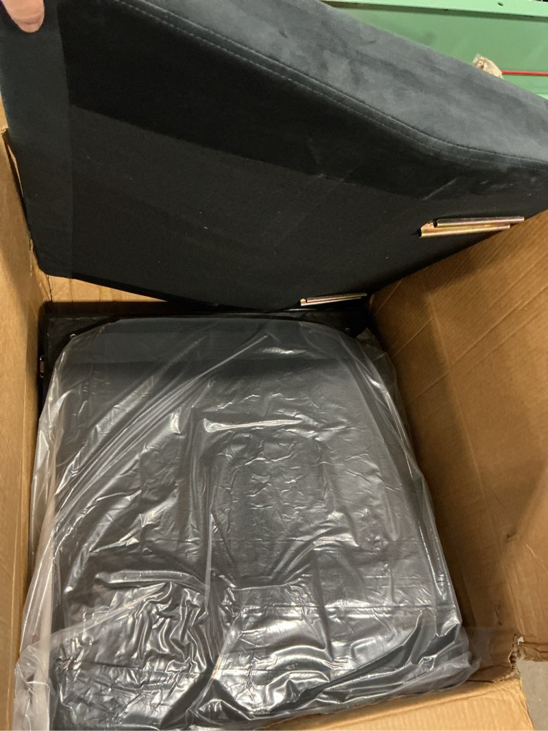 Condition photo showing As Is for (incomplete )honbay modular sectional sleeper sofa with pull out bed, velvet convertible l shaped couch with storage seat, sectional couches for living room, black black sleeper sofa 2