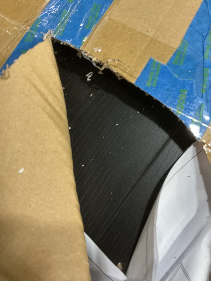 Condition photo showing As Is for furinno jaya dvd shelf, 9-shelf tall narrow cd rack, media shelf with adjustable shelves, dvd storage cabinets for cd blueray game disc, easy assembly, for living room, home office, americano americano 9-shelf