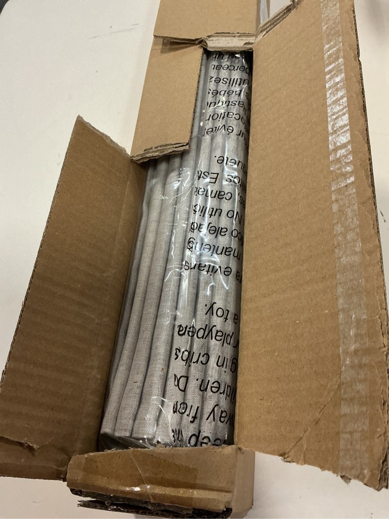 Condition photo showing Good Condition for LazBlinds No Drill Roman Shades for Windows, Cordless Blackout Window Shades with UV Protection, Polyester Fabric for Bedroom & Living Room, 32" W x 64" H, Natural Blackout - Faux Linen - Natural 32"W x 64"H