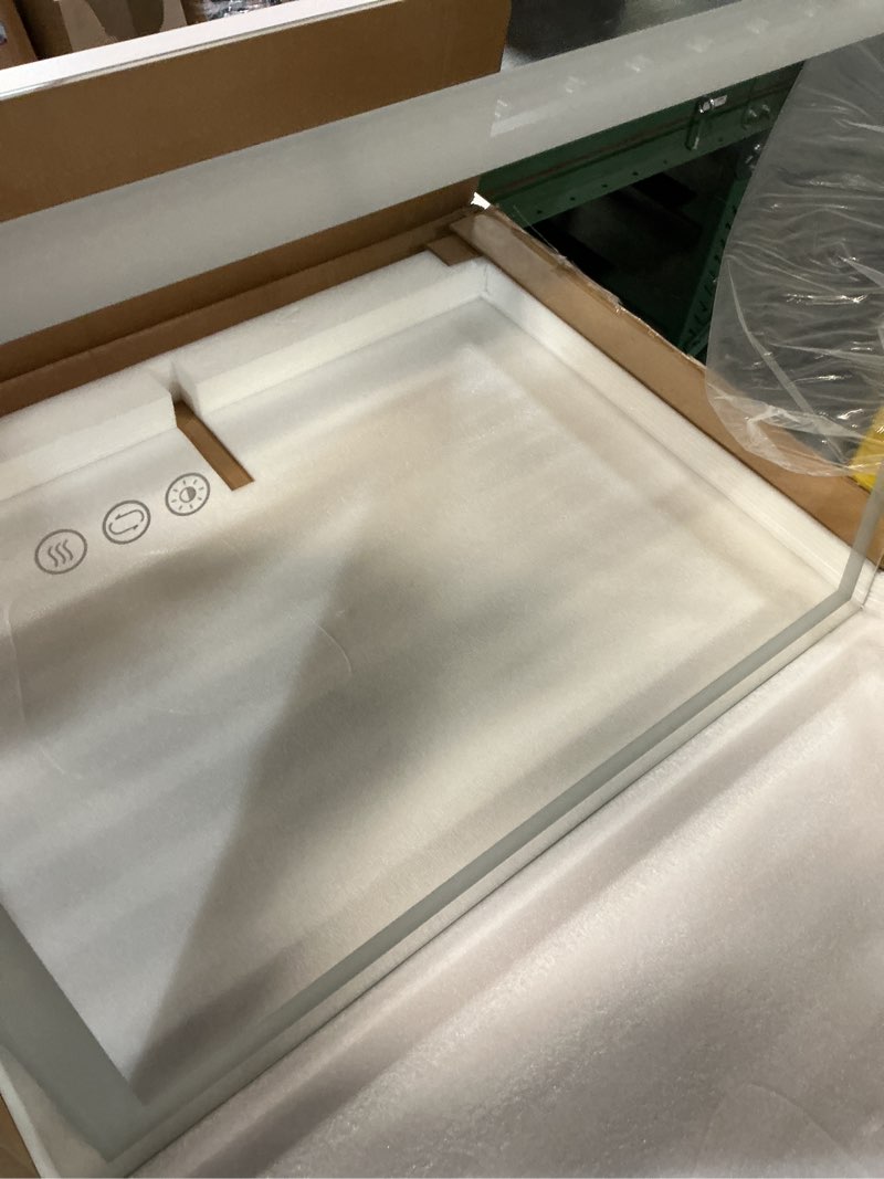 Condition photo showing Good Condition for 32x24 inch Wall Mounted LED Bathroom Mirror with 3000K-6000K Dimmable, Anti-Fog, Lighted Bathroom Mirror with Smart Touch Button, Memory Function(Horizontal/Vertical) 32"L x 24"W