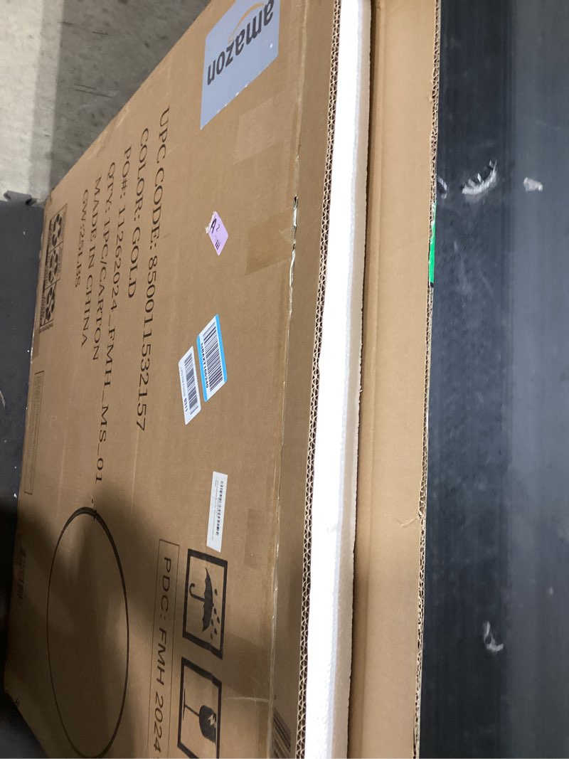 Gold Circle Wall Mirror 36 Inch Round Wall Mirror for Entryways, Washrooms, Living Rooms and More (G