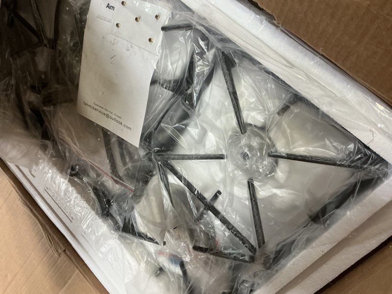 Condition photo showing Good Condition for gas cooktop 30 inch, amzgachfktch 5 burners propane stove, built-in ng/lpg convertible gas stove top, black tempered glass propane cooktop with thermocouple protection
