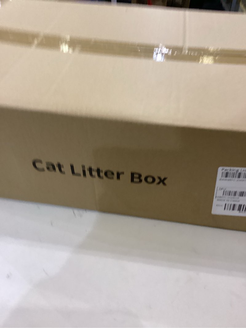 Condition photo showing New/Like New for Enclosed Stainless Steel Cat Litter Box with Lid, XL Extra Large Litter Box for Big Cats, Metal Litter Pan High Sided, Never Absorbs Odors, Anti-Urine Leakage, Easy Cleaning, Include Scoop 5 - Dark Gray (Pack of 1)