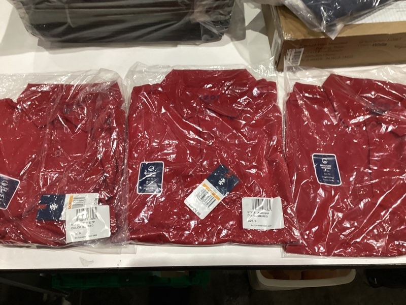 Condition photo showing New/Like New for Izod Mens Short Sleeve Performance Polo Shirt, Red-646, 34-35 US