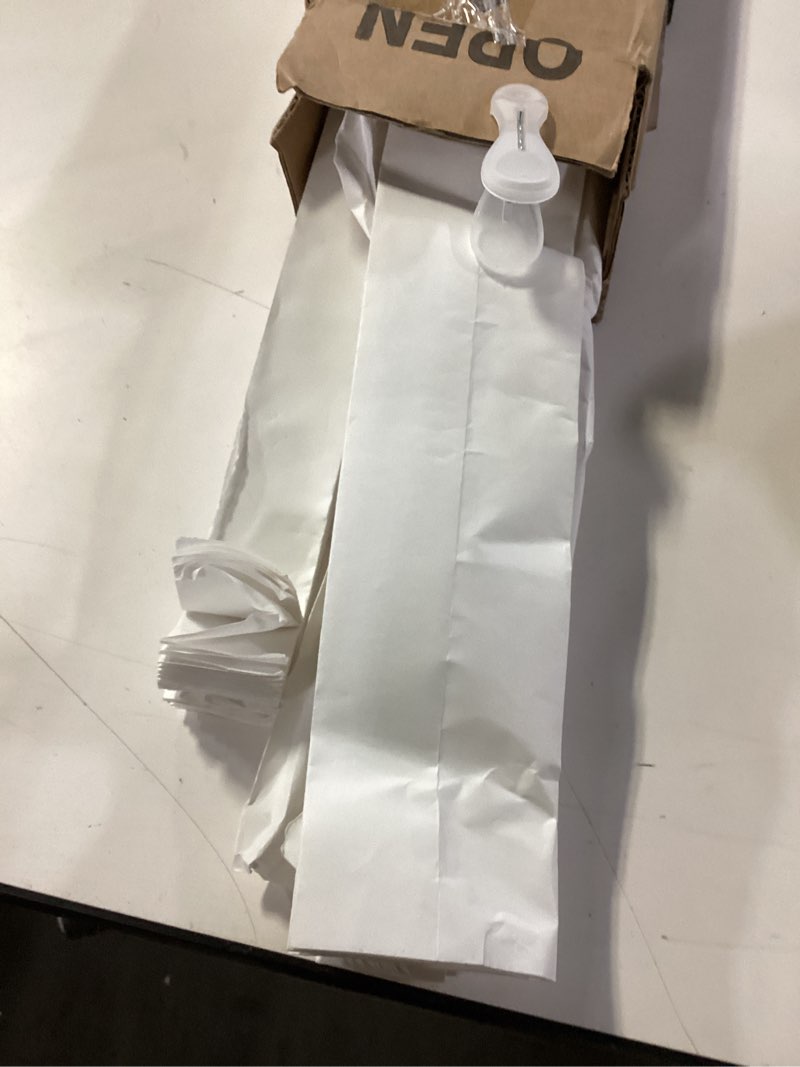 Condition photo showing As Is for MYshade 6 Pack Temporary Light Filtering Paper Shades for Windows,Paper Pleated Blinds with Adhesive,No Tools No Drilling Free Cut Size Temporary Room Darkening Shades(White, 36" W x 72" H)