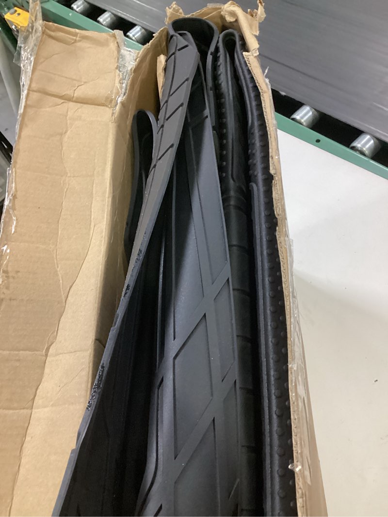 Condition photo showing As Is for car pass heavy duty rubber car mats with cargo liner, deep-dish car floor mats and trunk mat all weather, universal trim-to-fit for suvs trucks sedans, waterproof anti-slip, trimmable v12 black all black full set