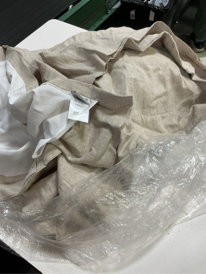 Condition photo showing Good Condition for auince european linen curtain 96”x108” flax 1 panel