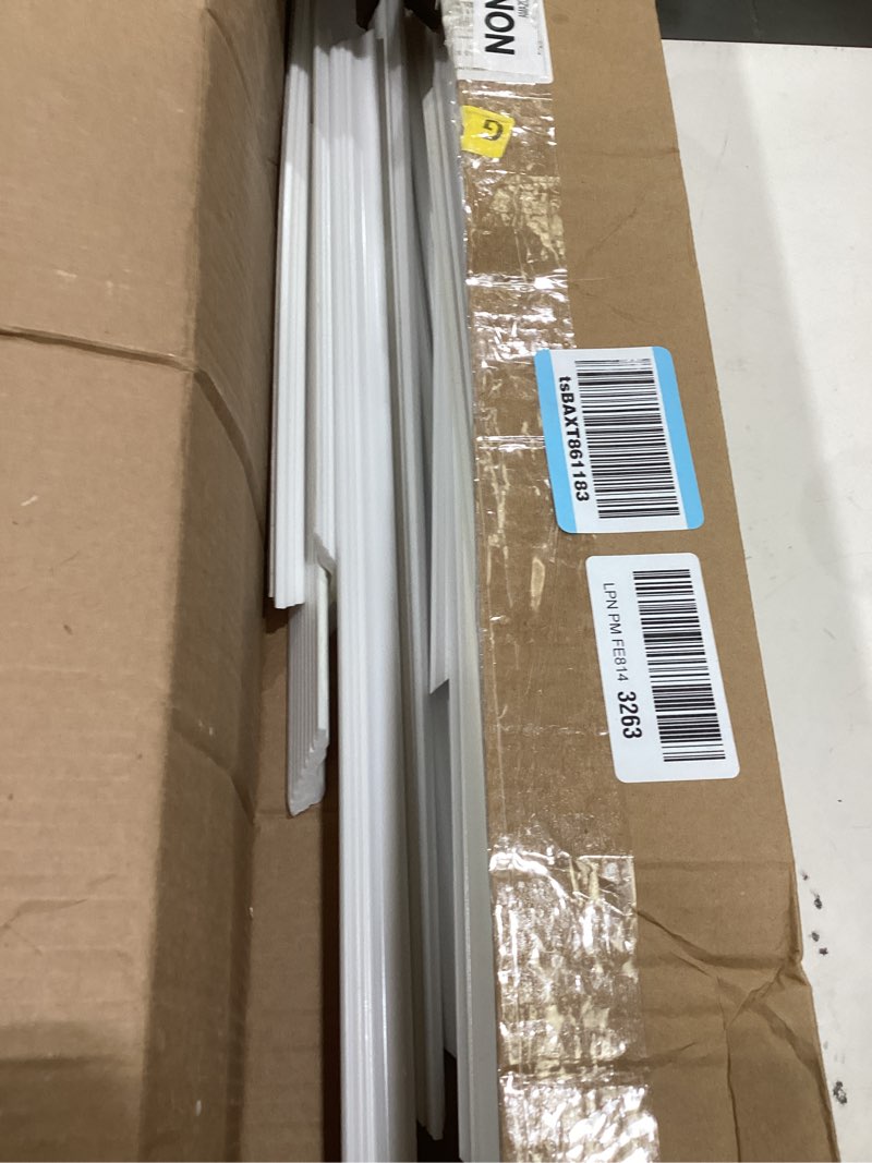 Condition photo showing New/Like New for 4 Set of 16" x 24" Pre-Cut Accent Wall Molding Trim Kit, Peel and Stick Premade Wainscoting Panels for Interior Decoration, Ready to Assemble Chair Rail Moulding 16" x 24" 4-Frame