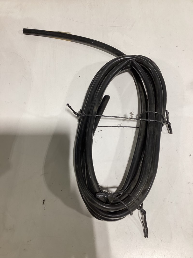 Condition photo showing As Is for ez-flo 1/4-in id x 10-ft black rubber fuel hose