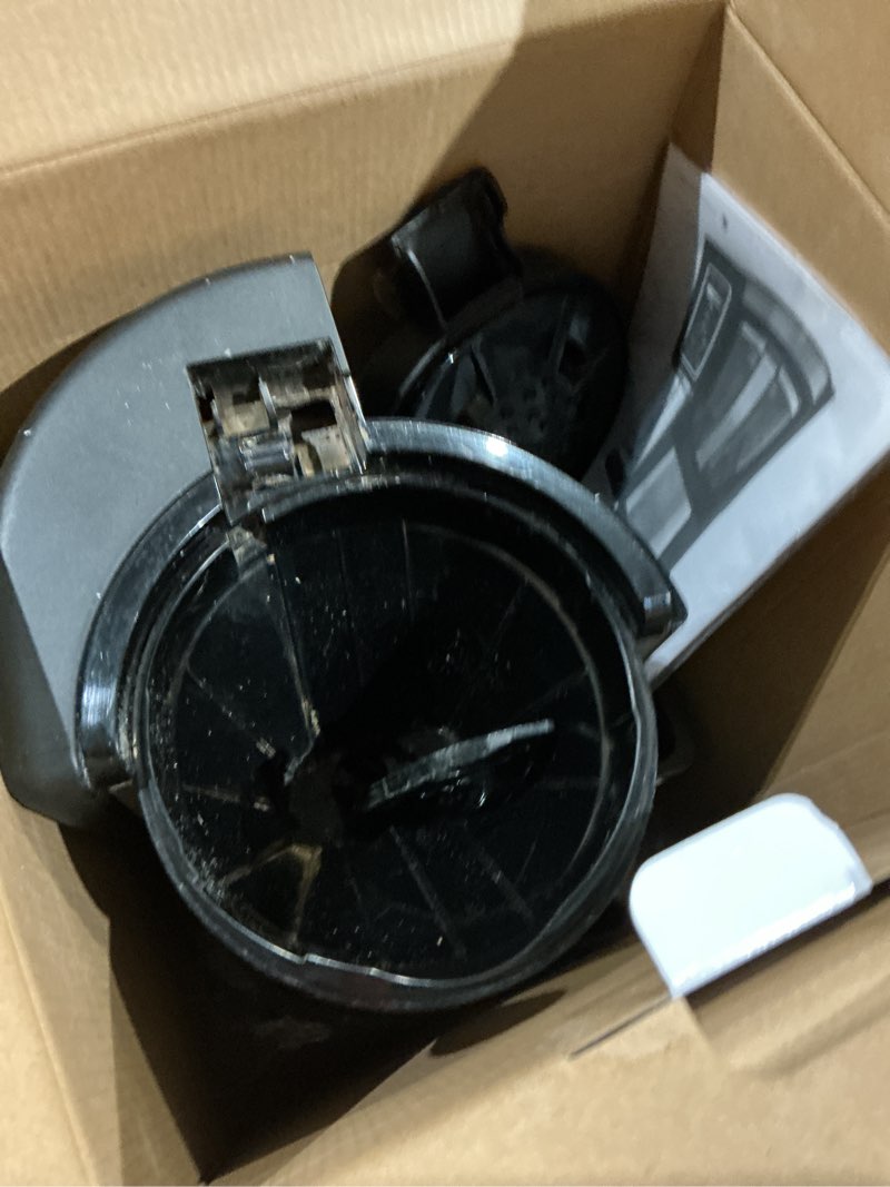 Condition photo showing As Is for ninja 12-cup programmable coffee brewer, 2 brew styles, adjustable warm plate, 60oz water reservoir, delay brew - black/stainless steel